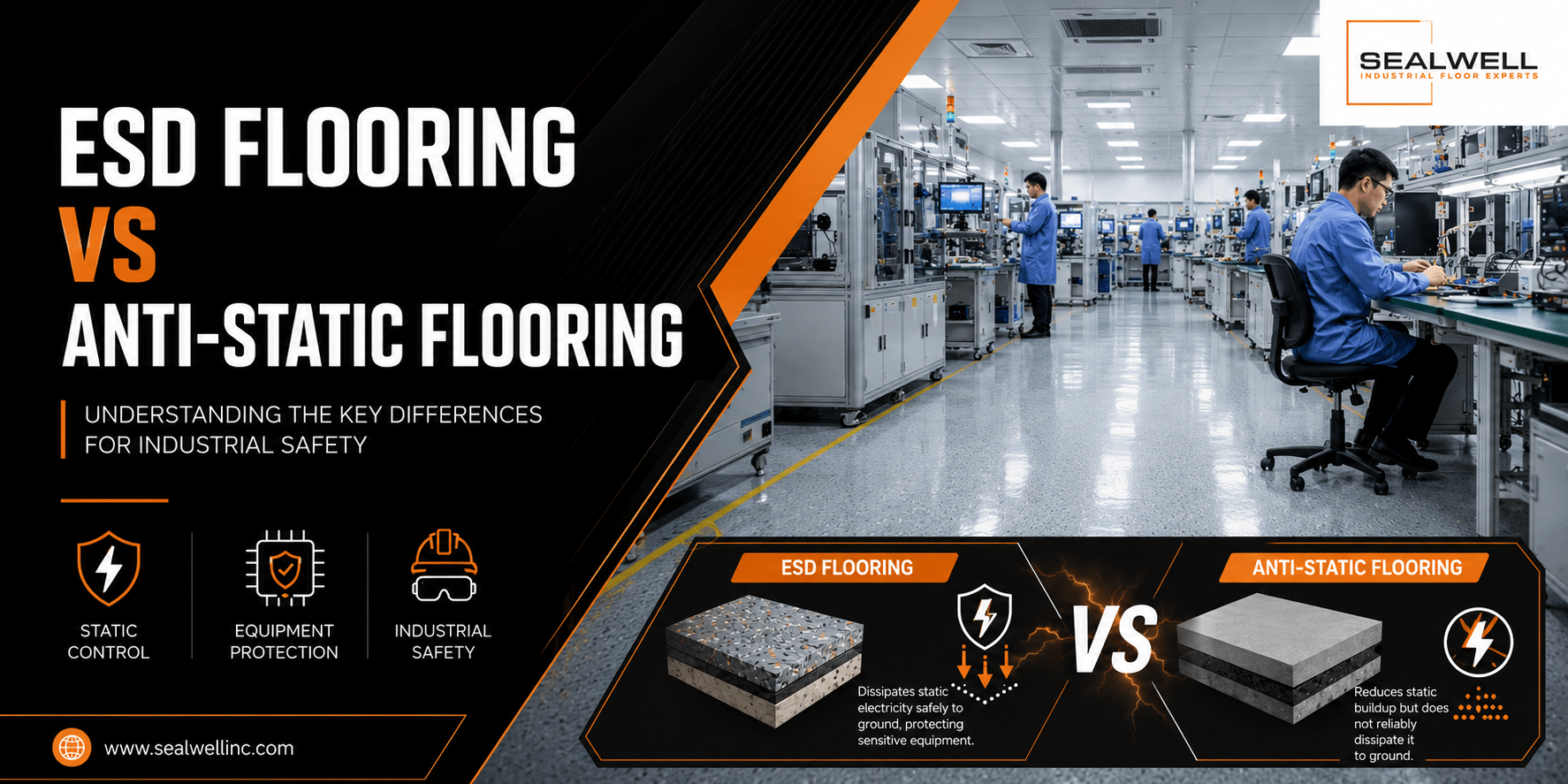 ESD Flooring vs Anti-Static Flooring