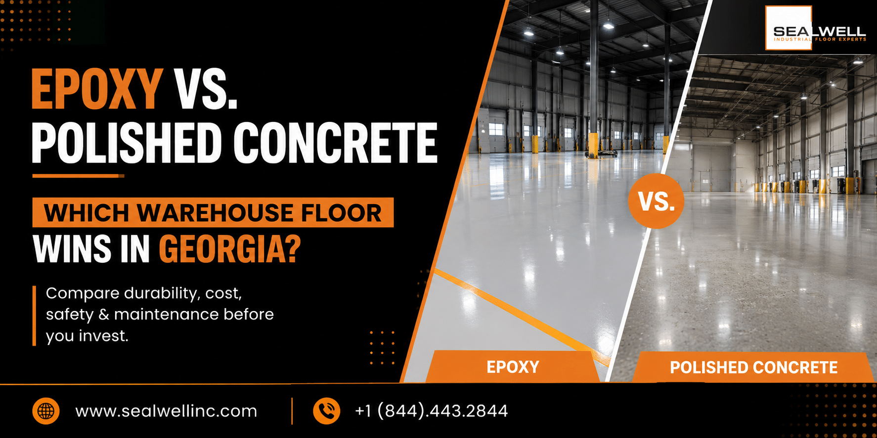 Epoxy vs Polished Concrete for Georgia Warehouses